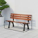 Panchina da Giardino 2 Posti 120x57x70 cm a Doghe in Ghisa e Legno di Abete Caffè      