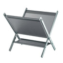 Portariviste Porta Giornali da Bagno Struttura in Metallo Cromato e Testtuto 41.5x39x39.5 cm