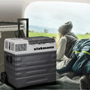 Frigorifero per Auto Barca Camper 62L con Compressore AC/DC 12V e 220V Portatile con Maniglia Grigio