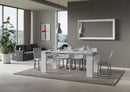 Consolle Allungabile 90-196x40x77 cm in Nobilitato Grigio e Bianco