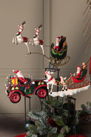 Statuina Babbo Natale con Slitta 48 cm in Metallo