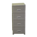 Cassettiera 4 Cassetti 43x36,8xh89,4 cm in Plastica Crema