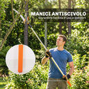 Set 3 Pezzi con Seghetto Manuale 2-in-1 con Asta Telescopica da 2-3 m Sega da Potatura e Forbice Arancione      