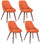 Set 4 Sedie 58x49xH85 cm in Tessuto Astrid Ruggine
