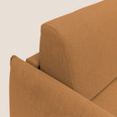 Divano Letto 3 Posti 195x95x96 cm in Tessuto Arancio