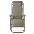 Sedia Gran RelaxImbottita Reclinabile E Richiudibile 65x90x110 cm in Acciaio PVC e Poliestere Verde Rio Plus      