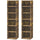 Set 2 Pezzi Mobile Libreria Porta CD 21x19.2x88,3 cm Marrone