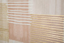 Stampa Dipinta su Tela Lignes con Cornice 60x3x60 cm in Pino e Tela e Plastica      
