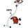 Cyclette Pieghevole Magnetica 8 Livelli Display LCD 97x43x110 cm Rosso