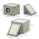 Cuccia per Gatti Pieghevole 73x42x34 cm in MDF e Sisal Grigio e Bianco