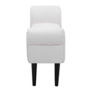 Panca Fondo Letto 102x35x51 cm con Braccioli Arrotolati Grigia   