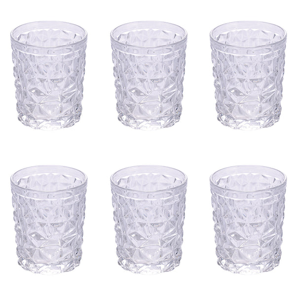 Set 6 Bicchieri Acqua Glace Ice in Vetro VdE Tivoli 1996 Trasparente sconto