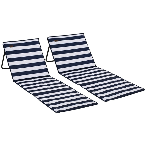 prezzo Set 2 Sdraio da Spiaggia 142x51x40 cm Pieghevoli e Regolabili in Acciaio e Poliestere Multicolore
