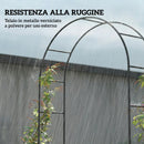 Arco da Giardino con Base per Piante Rampicanti per Cerimonie Compleanni ed Eventi in Metallo Nero      