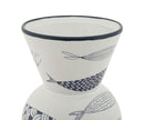 Vaso Ceramica Fish Tall Ø14x38,5 cm in Ceramica Multicolor      