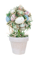 Set 2 Topiary Sfere con Uova H 22 cm