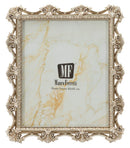 Cornice Florence 27x2,2x32 cm in Resina e Vetro Argento      