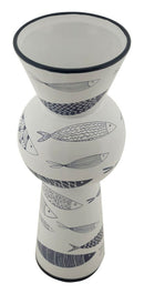 Vaso Ceramica Fish Tall Ø14x38,5 cm in Ceramica Multicolor      