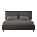Letto Matrimoniale con Alzata Comoda Imbottito in Microfibra Sleeper Grigio Varie Misure
