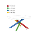 Tavolo Allungabile 180/440x90 cm Volantis Cashmere Gambe Multicolore 4/B      