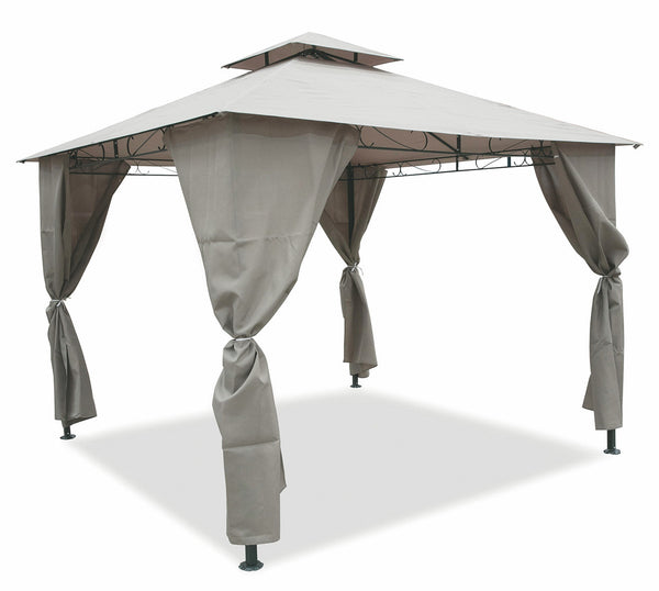 prezzo Gazebo da Giardino in Metallo 3x3m Soriani Sahara Tortora