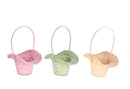 Set 4 Cesti di Vimini a Forma di Cappelli H 35 cm