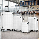 Set 4 Valigie Rigide e Resistenti Varie Misure Trolley Viaggio con Ruote Easy Roll Bianco      