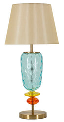 Lampada da Tavolo Colorful Ø35x73 cm in Ferro e Vetro e Tessuto Multicolor      
