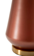 Lampada da Tavolo Rosenthal Ø35,5x65 cm in Vetro e Ferro e Tessuto Marrone e Oro      