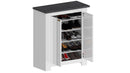 Scarpiera 2 Ante 84x42x100 cm Figo 2A Bianco Opaco/Report Grigio  