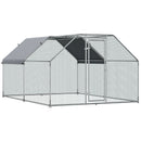 Gabbia Box da Esterno Zincato per Animali 2,8x3,8x1,95 m 