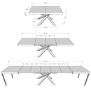 Tavolo Allungabile 160-420x90x77 cm Volantis Cashmere Telaio Antracite 