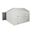 Casetta Box da Giardino in Lamiera di Acciaio Porta Utensili 360x600x230 cm Enaudi Bianca