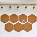 Set 10 PZ Bacheca di Sughero Esagonale Adesiva Decorazione Casa 15x17 cm