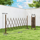 Recinzione per Giardino 250x31x103,5 cm a Larghezza Regolabile in Metallo e Alluminio Marrone      