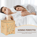 Diffusore di Aromi Oli Essenziali Vaporizzatore con Luci in Legno
