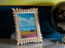 Cornice Molas 23x1,8x28 cm in Resina e Vetro Oro      