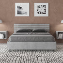 Letto Matrimoniale Francese Testata Doghe Dritta Ankel Grigio Varie Misure