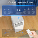 Condizionatore portatile da 5000 BTU 4-in-1 Raffreddamento Deumidificazione Ventilazione e Modalità Sleep in ABS Bianco      