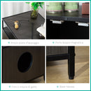 Mobile Lettiera per Gatti 70x55x65,5 cm in Legno e Acciaio Nera
