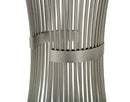 Tavolinetto Funnel Ø50x100 cm in Ferro e Marmo Argento      