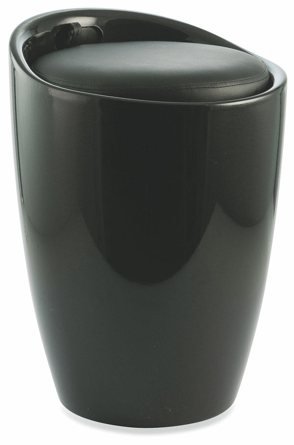 Pouf Sgabello Contenitore Ø37x45,5 cm in ABS Soriani Nero acquista