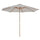 Ombrellone da Giardino Ø300x250H cm Palo in Legno e 8 Stecche Grigio