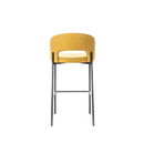 Set 2 Sgabelli 52x50x89 cm in Tessuto Greta Giallo