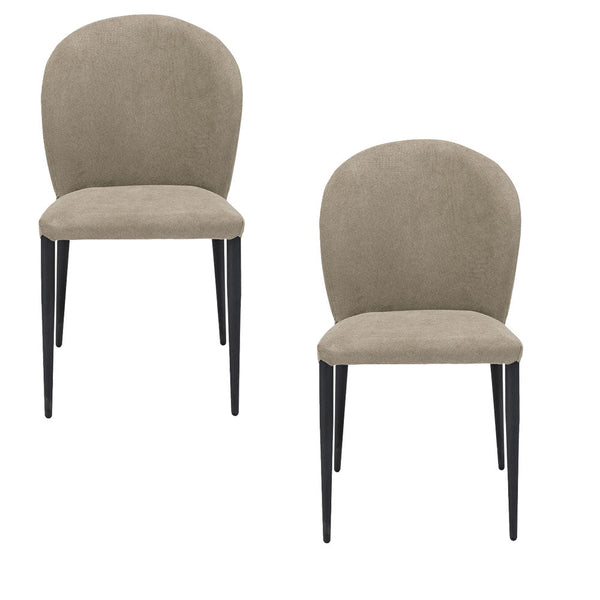 Set 2 sedie Imbottite 45x58x86,5 cm In Tessuto Enjoy Lux Ghibli Tortora acquista
