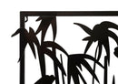 Pannello da Muro Bamboo 58x2x80 cm in Ferro e MDF Nero e Marrone      