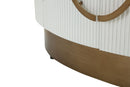 Mobiletto 2 Ante Tolosa 79x48x67 cm in MDF e Frassino e Ferro      