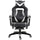 Sedia da Gaming con Rotelle in Similpelle Bianco e Nero