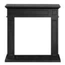 Cornice per Camino 89,5x28x90,5 cm Jefferson Rivestimento in Legno Nero  