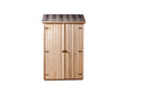 Casetta Box da Giardino 1,2x0,6 m con Pavimento in Legno Picea Massello 16mm Eden